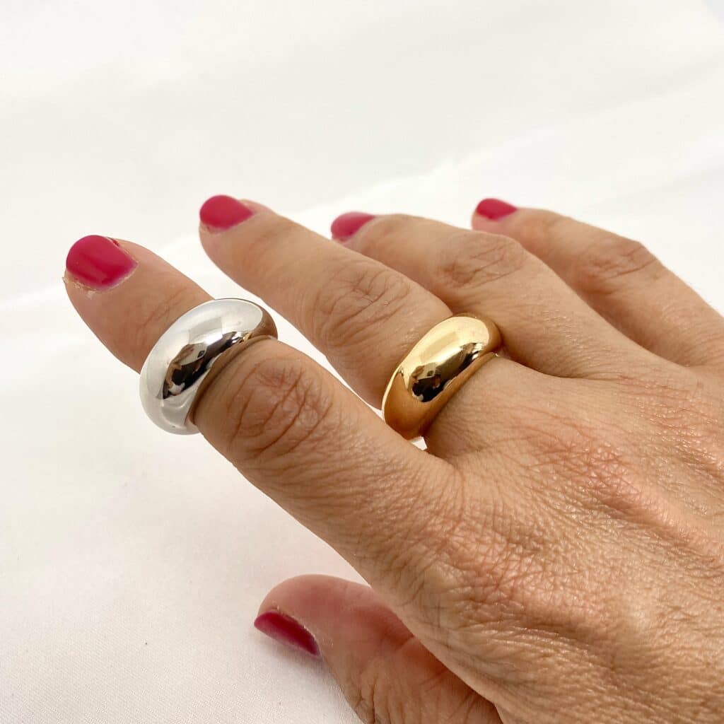 Bague jonc en argent ou plaqué or