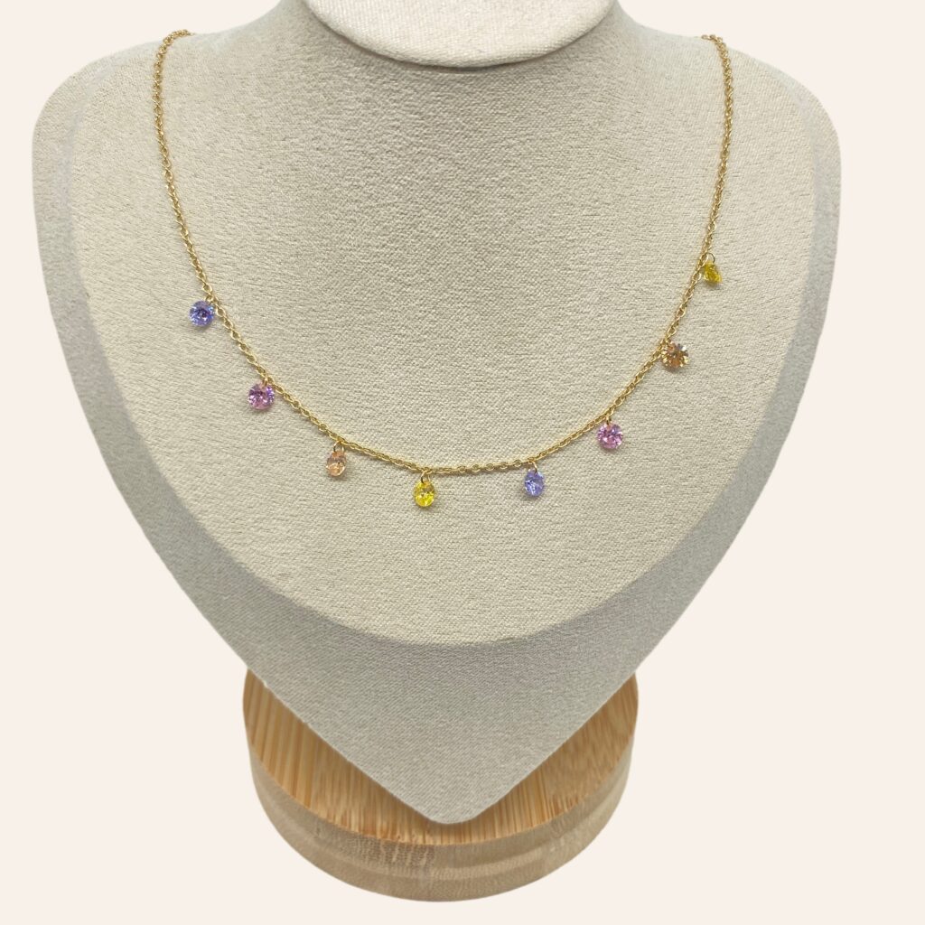Collier rainbow pastel