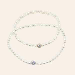 BRACELET JOSEPHINE SERTI CLOS ET PERLES D'EAU DOUCE